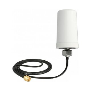 WLAN 802.11 ac/a/h/b/g/n Antenne SMA Stecker 1,4 - 3,0 dBi omnidirektional mit Anschlusskabel ULA100 1 m weiß outdoor