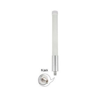 Delock 4G / WiFi 2,4 GHz Antenne N Buchse 3 dBi 33,3 cm omnidirektional starr Wand- und Mastmontage outdoor weiß