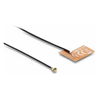 WiFi 2,4 GHz Antenne I-PEX Inc., MHF® I Stecker 2 - 3 dBi omnidirektional mit Anschlusskabel 1.13 15 cm FPC intern Klebemontage