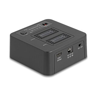 USB 20 Gbps M.2 Dockingstation für 2 x M.2 NVMe PCIe SSD mit Klon- und Löschfunktion