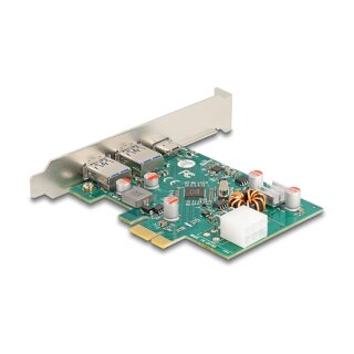 PCI Express x1 Karte zu 1 x extern USB Type-C™ Buchse PD 30 W + 2 x extern USB Typ-A Buchse USB 5 Gbps