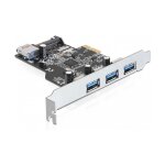 PCI Express x1 Karte zu 3 x extern + 1 x intern USB 5...