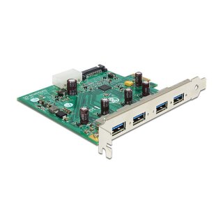 USB 5 Gbps PCI Express x1 Karte zu 4 x extern Typ-A