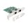 PCI Express x1 Netzwerkkarte 2,5 Gigabit LAN 2 x RJ45 RTL8125