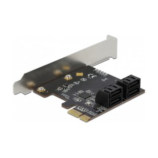 4 Port SATA PCI Express x1 Karte - Low Profile Formfaktor
