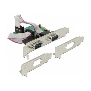 PCI Express x1 Karte zu 2 x Seriell RS-232 High Speed 921K mit Spannungsversorgung