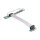 Riser Karte PCI Express x1 > 1 x PCI mit flexiblem Kabel 13 cm links gerichtet
