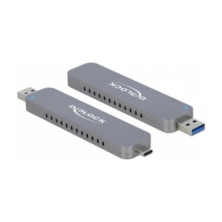 Externes Gehäuse für M.2 NVMe PCIe SSD mit USB Type-C™ und Typ-A Stecker