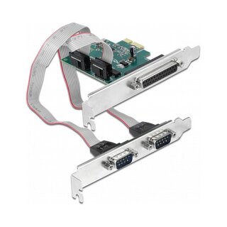PCI Express x1 Karte zu 2 x Seriell RS-232 + 1 x Parallel IEEE1284