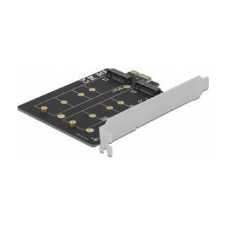 PCI Express x1 Karte zu 2 x intern M.2 Key B