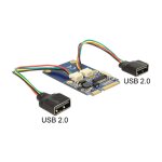 Mini PCIe I/O full size 2 x USB 2.0 Typ-A Buchse
