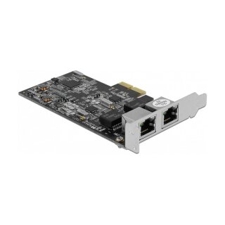 PCI Express x2 Netzwerkkarte 2,5 Gigabit LAN 2 x RJ45 RTL8125
