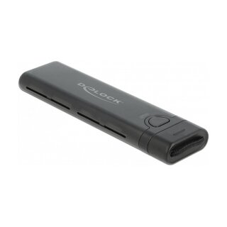 Externes USB Type-C™ Combo Gehäuse für M.2 NVMe PCIe oder SATA SSD - werkzeugfrei