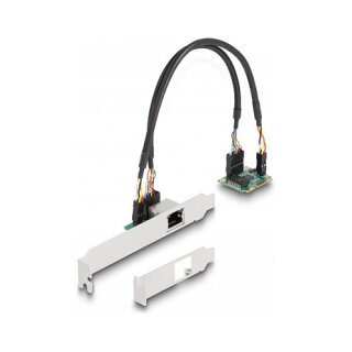 Mini PCIe I/O PCIe half size 1 x RJ45 2,5 Gigabit LAN
