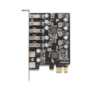 USB 5 Gbps PCI Express x1 Karte zu 5 x extern Typ-A + 2 x extern USB Type-C™ Buchse