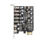 USB 5 Gbps PCI Express x1 Karte zu 5 x extern Typ-A + 2 x...