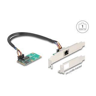 Mini PCIe I/O PCIe full size 1 x RJ45 Gigabit LAN