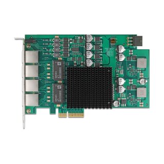PCI Express x4 Netzwerkkarte Gigabit LAN 4 x RJ45 mit PoE+ i350