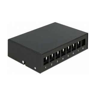 Keystone Patchpanel 8 Port schwarz