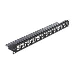 Delock 19? Keystone Patchpanel 24 Port abgestuft schwarz