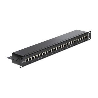Delock 19? Patchpanel 24 Port Cat.6 schwarz