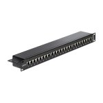 19" Patchpanel 24 Port Cat.6 schwarz