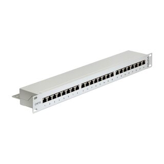 19" Patchpanel 24 Port Cat.6 grau