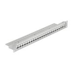 19" Keystone Patchpanel 24 Port grau