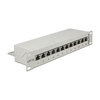 Delock 10? Patchpanel 12 Port Cat.6A grau