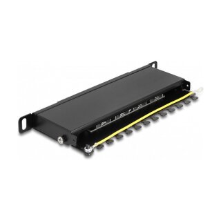10" Patchpanel 8 Port Cat.6A 0,5 HE schwarz