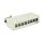 Delock Keystone Desktop Patchpanel 8 Port grau