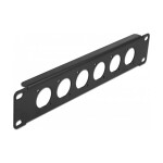 10" D-Typ Patchpanel 6 Port schwarz