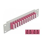 10" LWL Patchpanel 12 Port LC Quad violett 1 HE grau