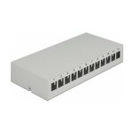 Keystone Patchpanel 12 Port grau