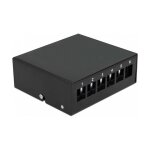 Keystone Patchpanel 6 Port schwarz