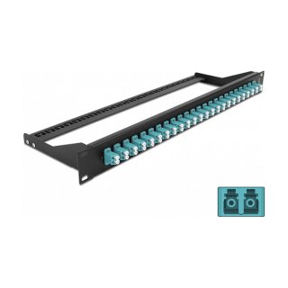 Delock 19? LWL Patchpanel 24 Port LC Duplex aqua