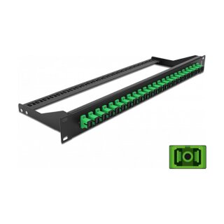 Delock 19? LWL Patchpanel 24 Port SC Simplex grün