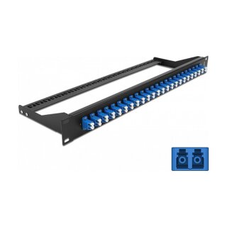 Delock 19? LWL Patchpanel 24 Port LC Duplex blau
