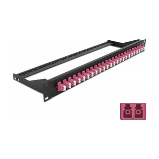 19" LWL Patchpanel 24 Port LC Duplex violett
