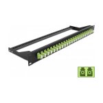 Delock 19? LWL Patchpanel 24 Port LC Duplex lindgrün