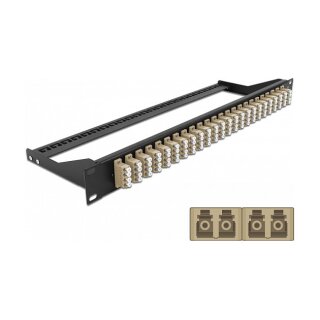 19" LWL Patchpanel 24 Port LC Quad beige