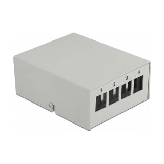 Keystone Patchpanel 4 Port grau