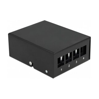 Keystone Patchpanel 4 Port schwarz