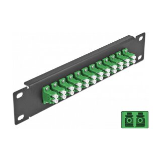 Delock 10? LWL Patchpanel 12 Port LC Duplex grün 1 HE schwarz