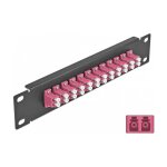 10" LWL Patchpanel 12 Port LC Duplex violett 1 HE...