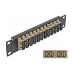 10" LWL Patchpanel 12 Port SC Duplex beige 1 HE schwarz