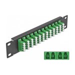 10" LWL Patchpanel 12 Port LC Quad grün 1 HE...
