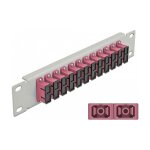 10" LWL Patchpanel 12 Port SC Duplex violett 1 HE grau
