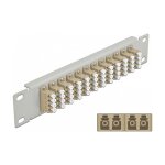 Delock 10? LWL Patchpanel 12 Port LC Quad beige 1 HE grau