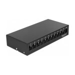 Delock Keystone Patchpanel 12 Port schwarz